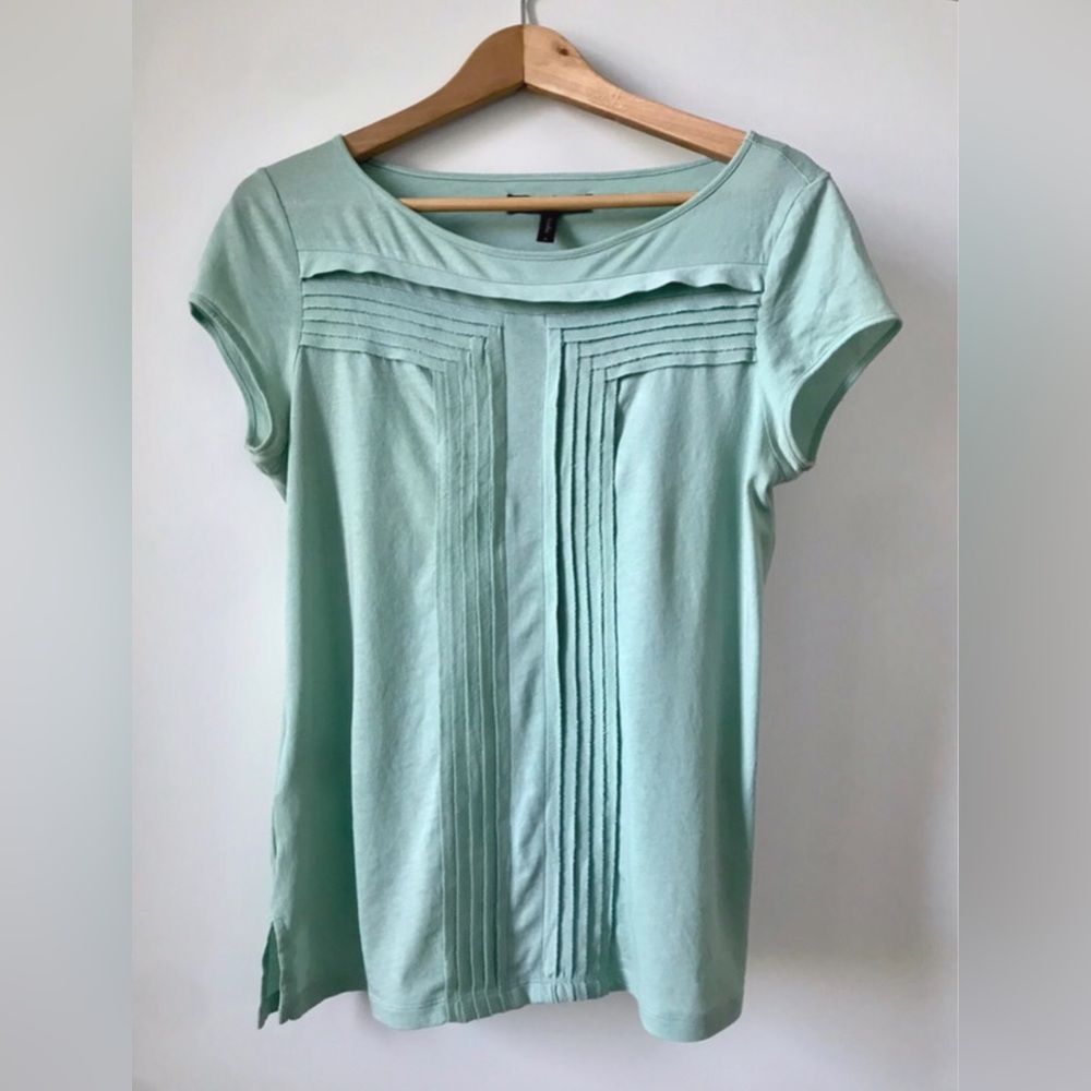 Seafoam green embellished baby tee BCBG